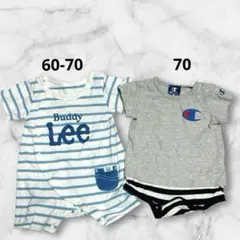 Lee Champion ベビー70cm 半袖ロンパース 2枚セット