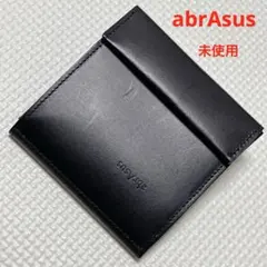 未使用　abrAsusアブラサス　薄い財布 ブッテーロレザー 薄型　日本製　黒のサムネイル