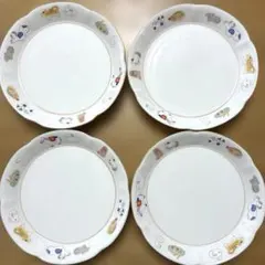 【未使用・可愛すぎる動物絵】香蘭社 十二支 中皿 17cm 金彩 輪花 ５枚揃 未使用・可愛すぎる動物絵】香蘭社 十二支 中皿 17cm 金彩 輪花 5枚揃
