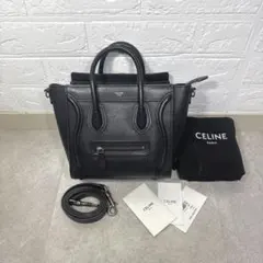 CELINE セリーヌ(新ロゴ) ラゲージ ナノショッパー ブラックのサムネイル