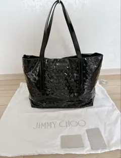☆正規品極美品☆JIMMYCHOOSARA/Mスターエンボスエナメルトートバッグのサムネイル