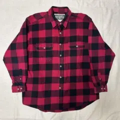 FIELD&STREAM ヘビーネルシャツ バッファローチェック 赤黒 XL