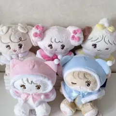 mikko Lil ala modeおめかしポンチョぬいぐるみ 5体セット