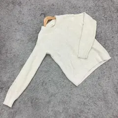 GAP　ギャップ　リブニットセーター　ベージュ　メンズ　着回し抜群(XS)のサムネイル