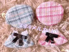 24時間以内！即購入可！ピンク×水色！ぬい服　10cm ポンチョ　ベレー帽
