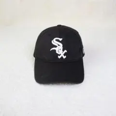 海外古着 White Sox 刺繍キャップ TEAM MLB ブラック