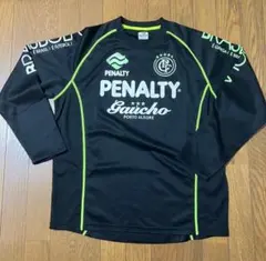 PENALTY ペナルティ　長袖シャツ　Mサイズ　黒、緑　サッカー　フットサル