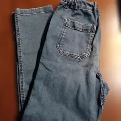 デニムストレートパンツ ウエストゴム150cm