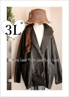 3L*秋*フェイクレザージャケット*黒♪大きいサイズ*レディース