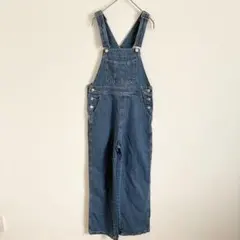 コルザ　デニムサロペット　オーバーオール　おしゃれ　ストレートパンツ　カジュアル