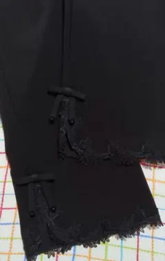 新品 Super Beauty 黒パンツ レースリボンのサムネイル