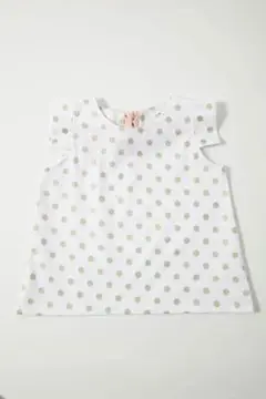 【70%OFF】新品子供服キッズ100 ドットプリントブラウス pilkku