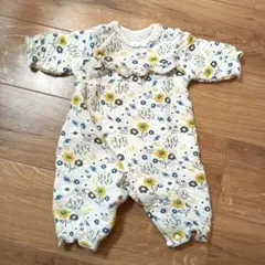 花柄ロンパース フリル付き 秋冬用 60 70 女の子