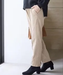 Rosemadame マタニティ 裏起毛テーパードパンツ ベージュ/M