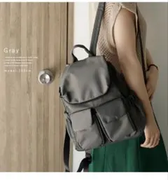 新品　未使用　VitaFelice 10ポケットナイロンリュック　グレー