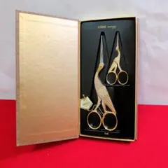 金メッキ仕上げ Solingen Germany はさみ 2本セット Solingen 裁縫用鶴型ハサミ 2種セット 指貫付き - メルカリ