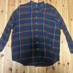 【ビッグサイズ】ラルフローレン チェック 長袖シャツ 2XL ポニー刺繍 古着