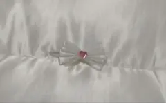 リボン型ホワイトヘアピン