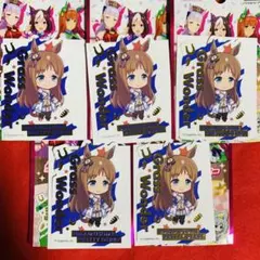 【新品未使用】ウマ娘 グラスワンダー ダイカットステッカー5枚 ダイソー セリア