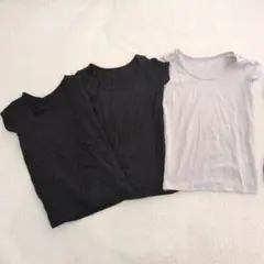 半袖ヒートテックシャツ 3枚セット 黒 グレー