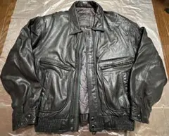 80年代　ビンテージ　革ジャン　本革　黒