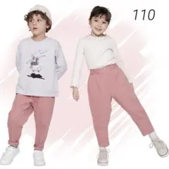 ブランシェス　ガーデナーテーパードデニムパンツ サイズ110 さくら　ピンク