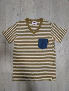 美品 TMT ボーダー Vネック ポケットTシャツ アメカジ キムタク