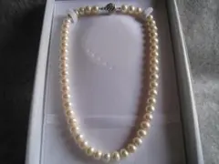 ☆極美！照り大玉淡水真珠幅約10.0mm~10.2mm ネックレスケース付き！