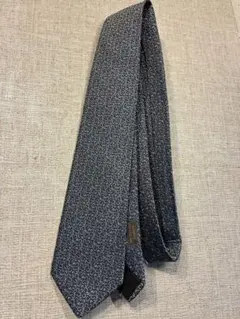 ^*^様 HERMES ネイビー 幾何学模様 シルクネクタイ