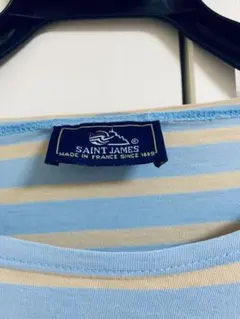 セントジェームス　ボーダー7分丈　ボートネックTシャツ