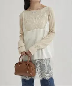 mystic レースサテンキャミソール　新品タグ付き