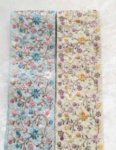 s*g様 １ｍ×2本　インド刺繍リボン
