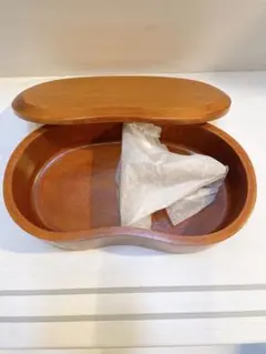 くりぬき豆わっぱ弁当箱 くり抜き そら豆型 お弁当箱 木製 天然木のサムネイル
