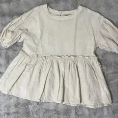 Samansa Mos2 ベージュ フリルトップス