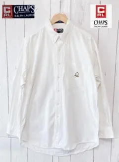 チャップス ラルフローレン CHAPS RALPH LAUREN 白 長袖シャツ