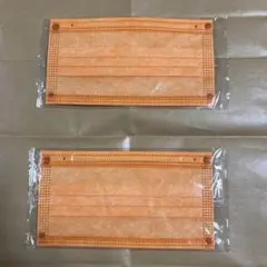 オレンジ　マスク　２枚
