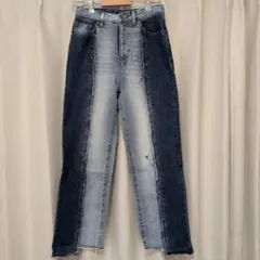 美品　JEANASIS バイカラー ストレートデニム パンツのサムネイル