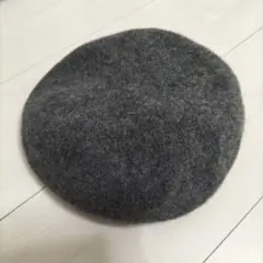 ウール100% グレー ベレー帽 新品