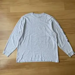 Carhartt 古着 ロングスリーブTシャツ スリーブロゴ グレー