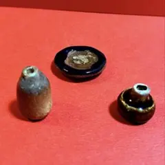 小さい手作りの陶器K(3点セット)