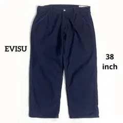 EVISU ヤマネ インディゴデニム アンクル丈ワイドパンツ W38 トラウザー