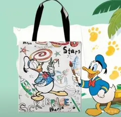 【現品限り】ドナルドダック スクリブルデザイン トートバッグ