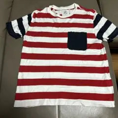 Brooks Brothers Tシャツ　白x赤(ボーダー)