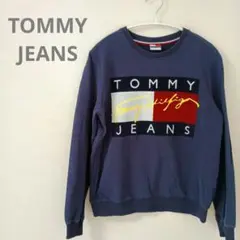 トレーナー L ネイビー TOMMY JEANS ロゴ ユニセックス 秋冬