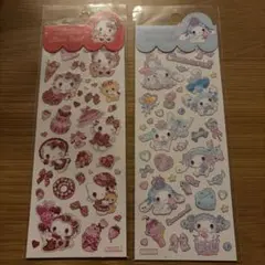 飴ノ森ふみか　ふち箔クリアシール　ハローキティ　シナモロール　③