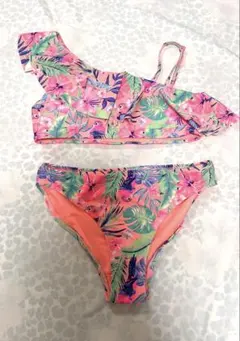 H&M フラミンゴ柄 セパレート水着 女の子用　130-140cm