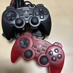 【動作確認済】PS/PS2 HORI アナログ振動パッド ｘ２　ホリ プレステ２
