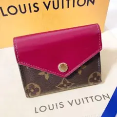 ルイヴィトン モノグラム ポルトフォイユ ゾエ 三つ折り財布 ピンク