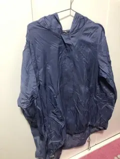 ブルー フード付きジャケット Lサイズ