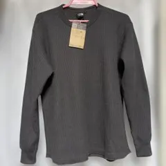 【定価9,900円】新品ノースフェイスウォームワッフルクルーネック長袖Lグレー